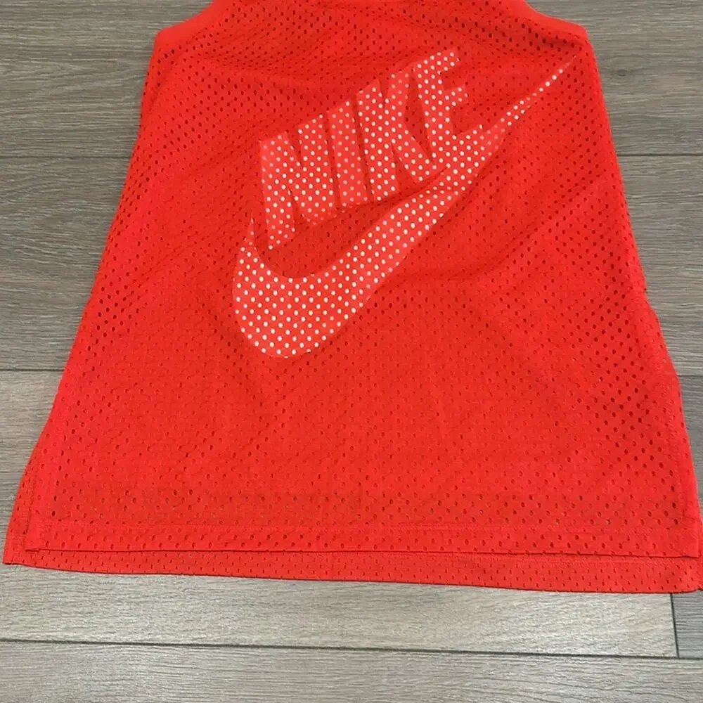 NIKE Light Crimson Red Mesh Overlay Active Gym‎ Running Workout Tank Top Size XS